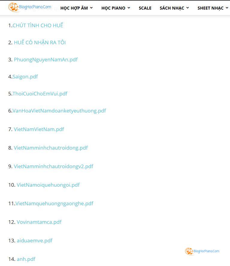1000+ Sheet nhạc Việt có hợp âm Chuẩn – Sheet nhạc trữ tình, Sheet nhạc trẻ mới nhất cho Piano và Organ