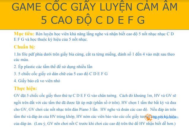 Game luyện cảm âm piano – luyện cảm âm 5 cao độ C D E F G