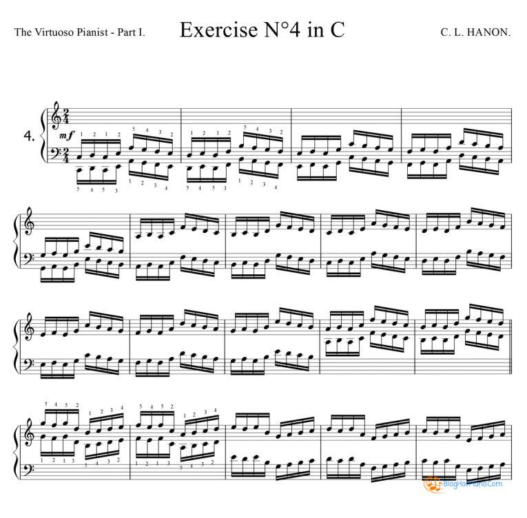 Hướng dẫn luyện ngón piano – bài luyện ngón piano cơ bản số 4