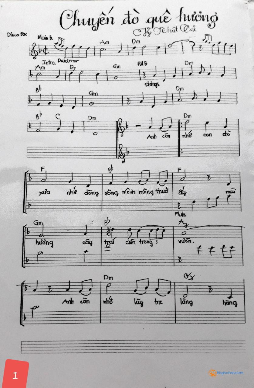 Chuyến đò quê hương sheet organ