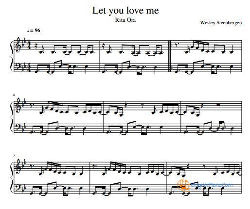 Let you love me piano sheet