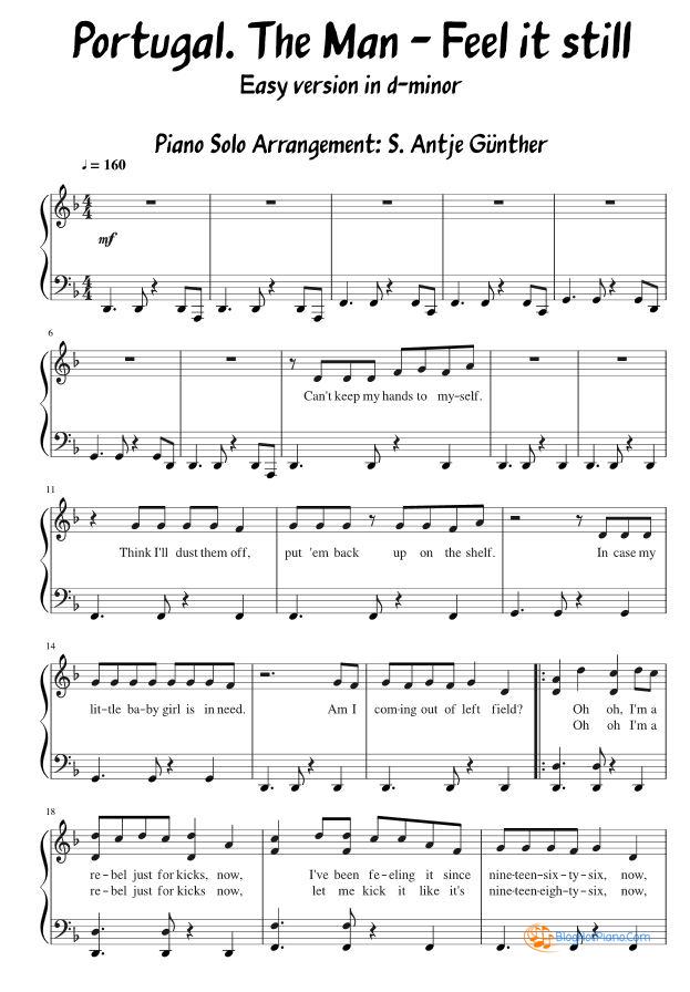 Portugal The Man — Feel It Still Piano Sheets