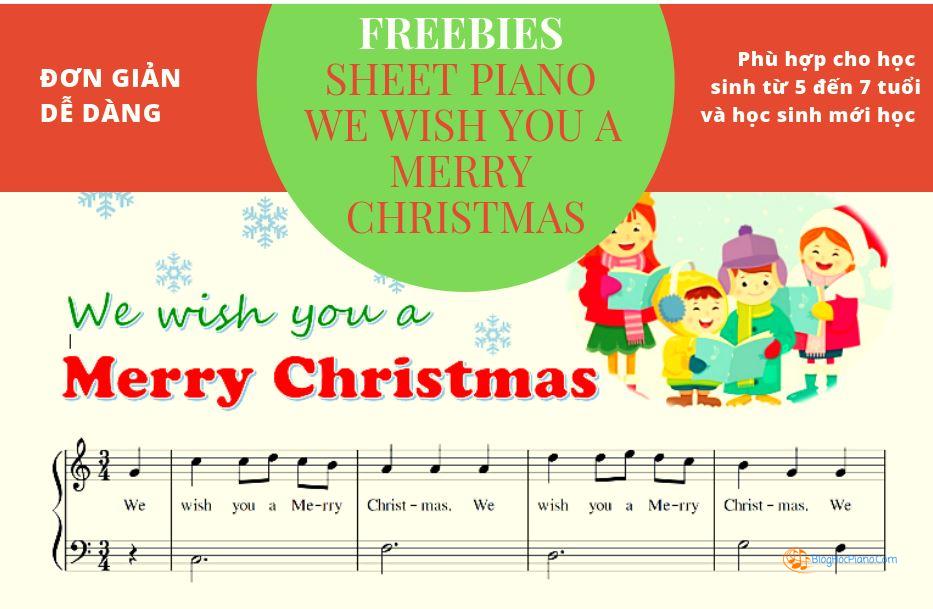 We wish you a merry christmas piano sheet music