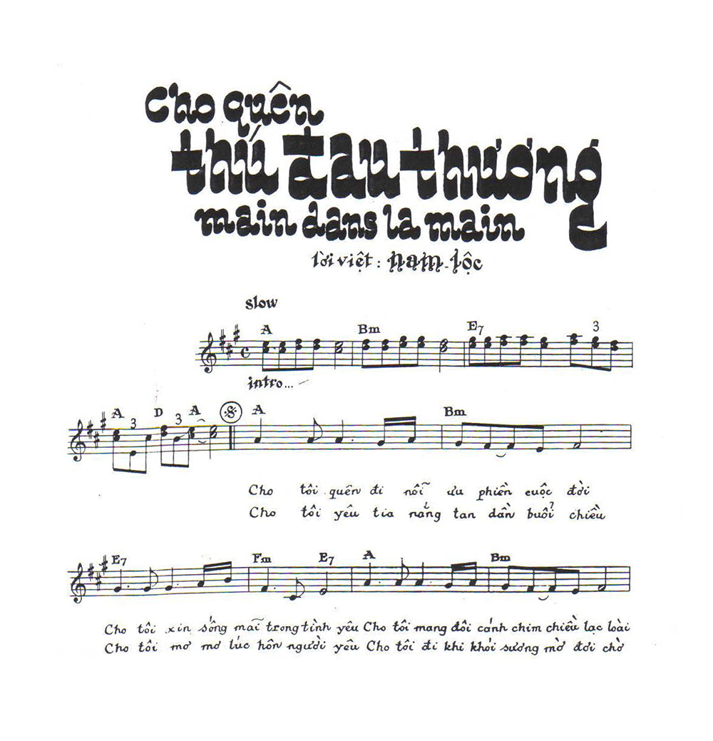 Sheet nhạc bài Cho quên thú đau thương (Main dans la main)