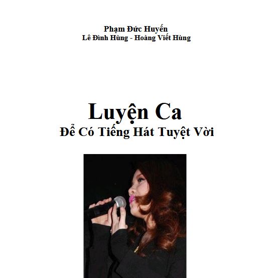 Tài liệu luyện thanh nhạc cơ bản: Luyện ca để có giọng hát tuyệt vời PDF