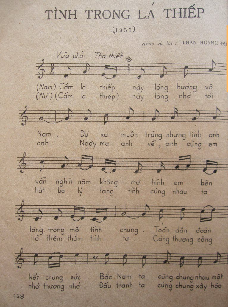 Sheet nhạc bài Tình trong lá thiếp
