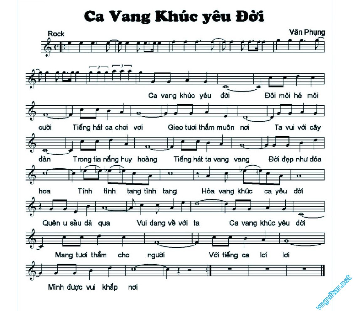 Sheet nhạc bài Ca vang khúc yêu đời (Let the little girl dance)