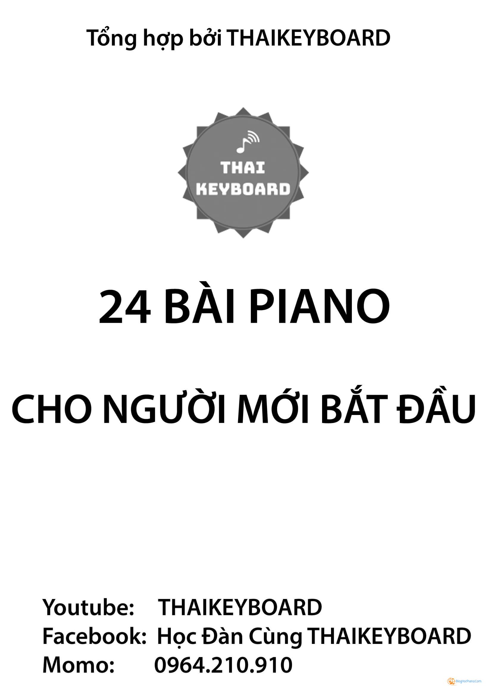 Top 24 những bài nhạc piano cơ bản cho người mới bắt đầu