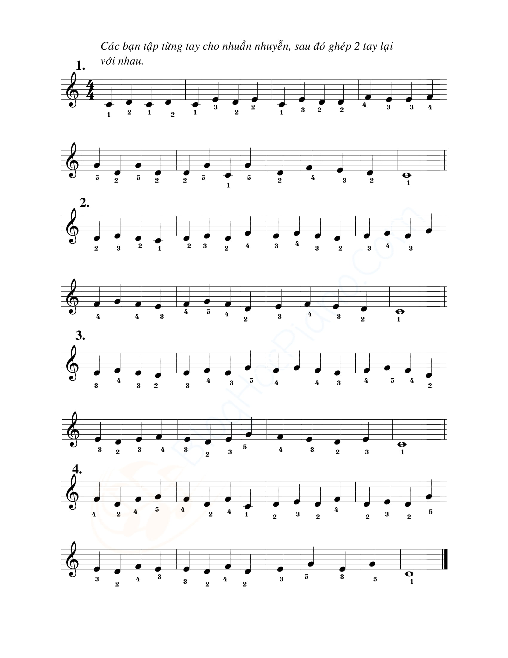 ✅【】 HỌC PIANO ONLINE BÀI SỐ 5 : Luyện ngón piano đơn giản ™️ ›✅