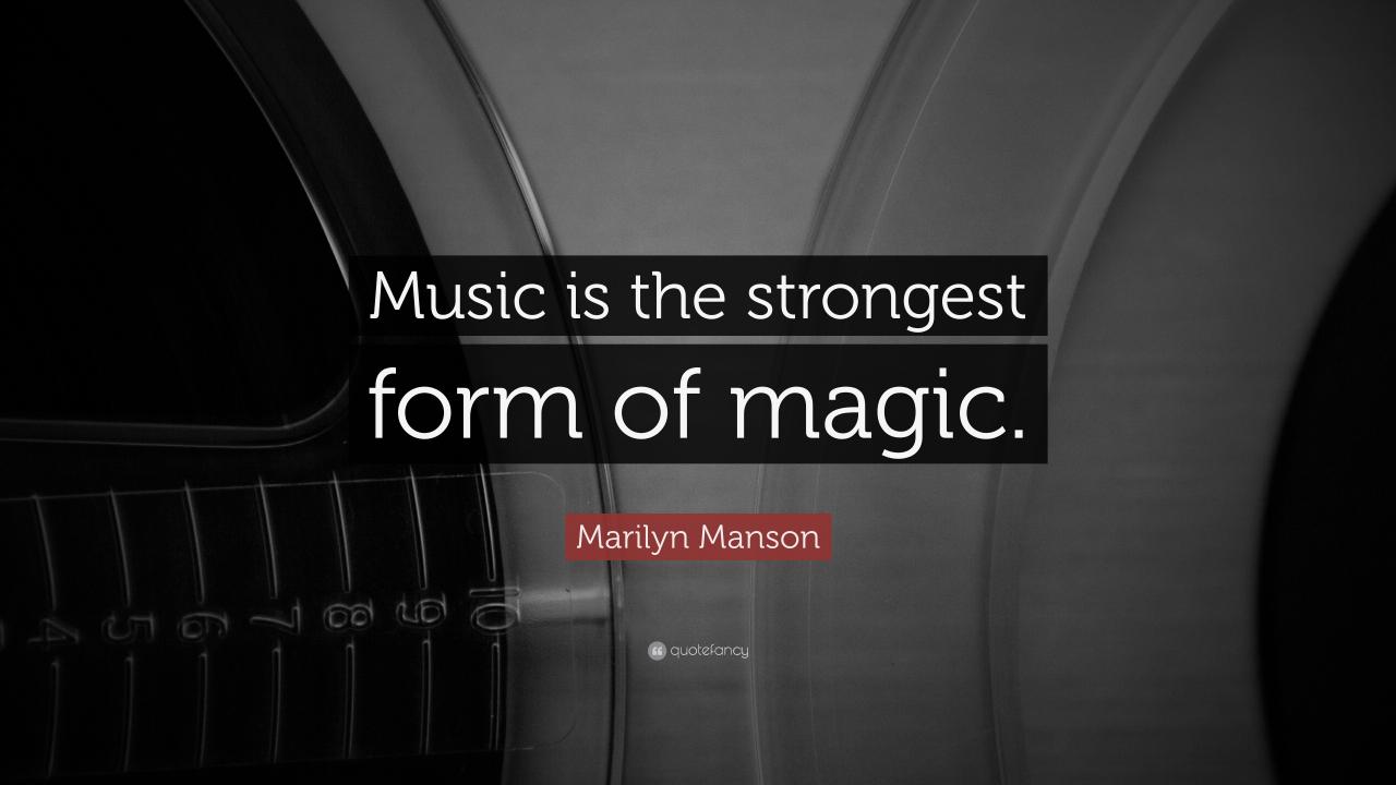 3840x2160 Marilyn Manson Quote: “Music is the strongest form of magic.”