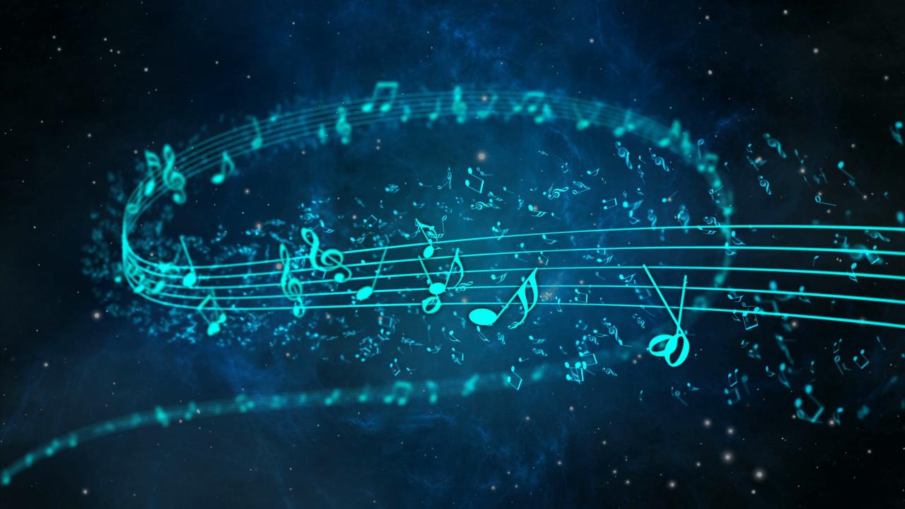 3840x2160 Animated background with musical notes, Music notes flowing, flying stream  of Music Notes Motion Background - VideoBlocks