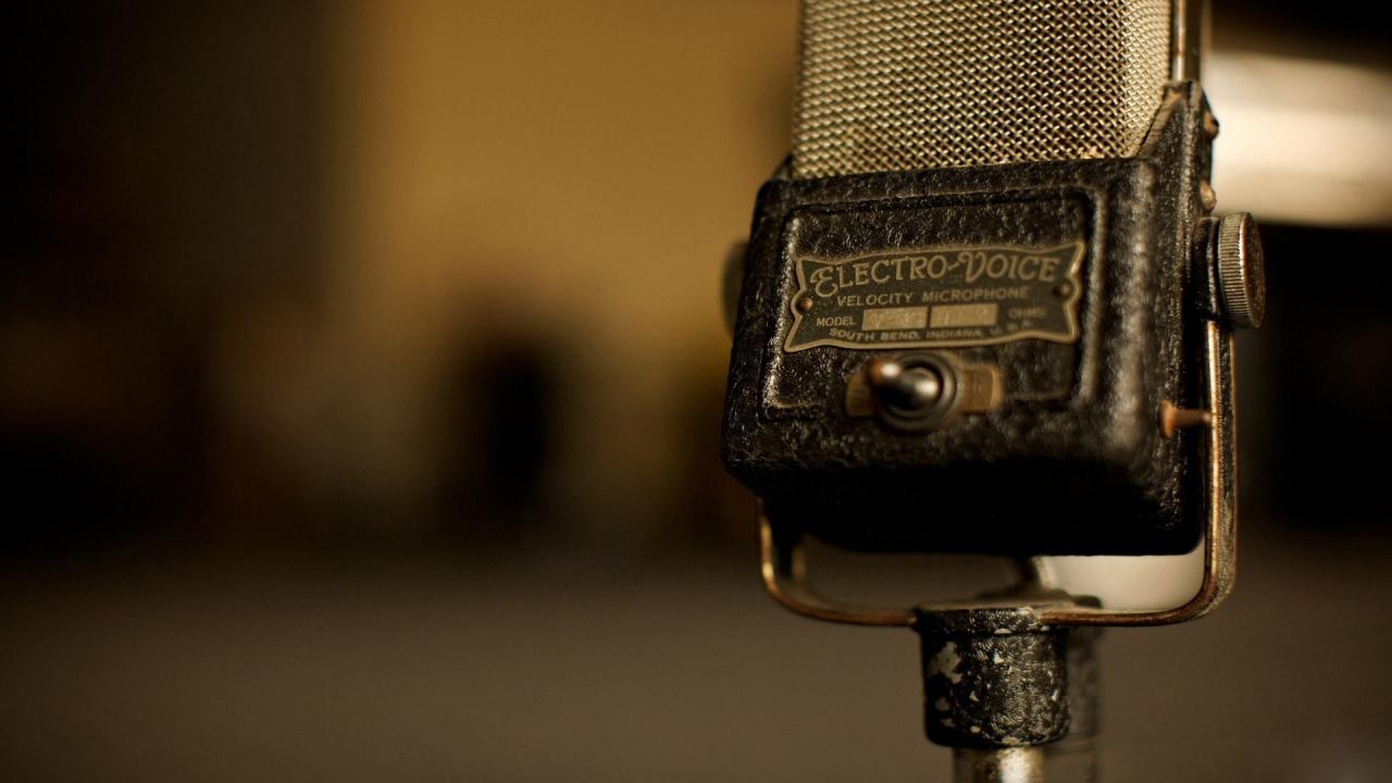 1920x1080 Microphone Vintage Old Music