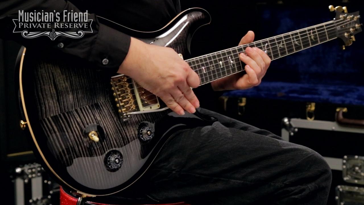1920x1080 PRS 58/15 Electric Guitar Limited Figured Maple Top, Blue Purple Red  Abalone Inlays