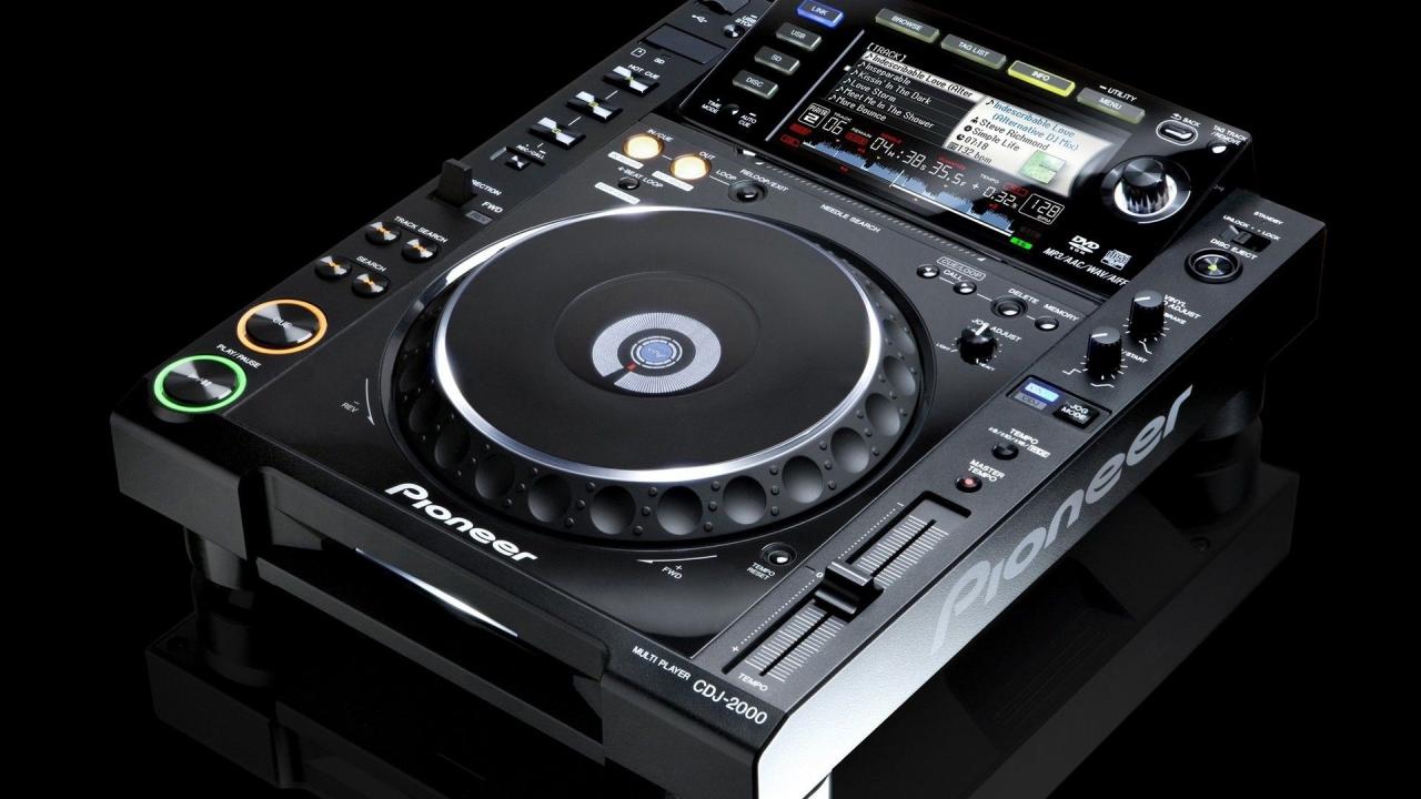 1920x1080  Wallpaper pioneer, plant, dark, dj, music
