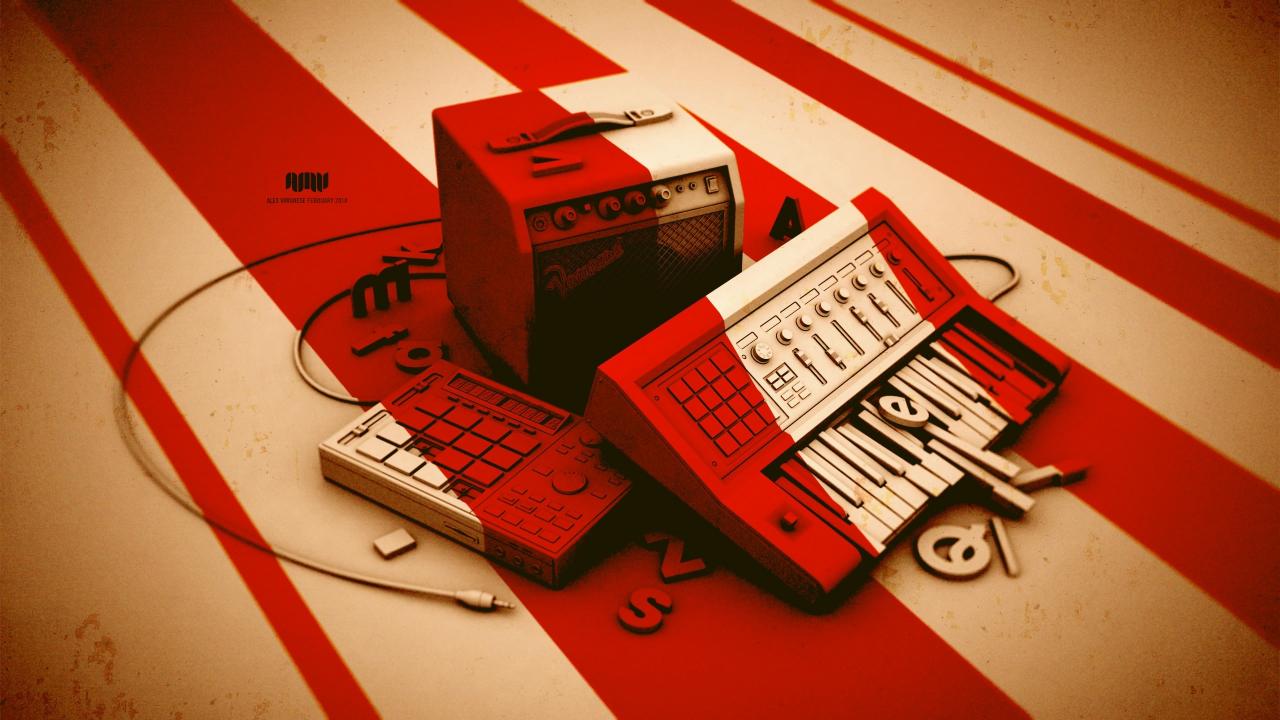 3840x2160 Preview wallpaper music, tape, drawing, alex varanese 3840x2160