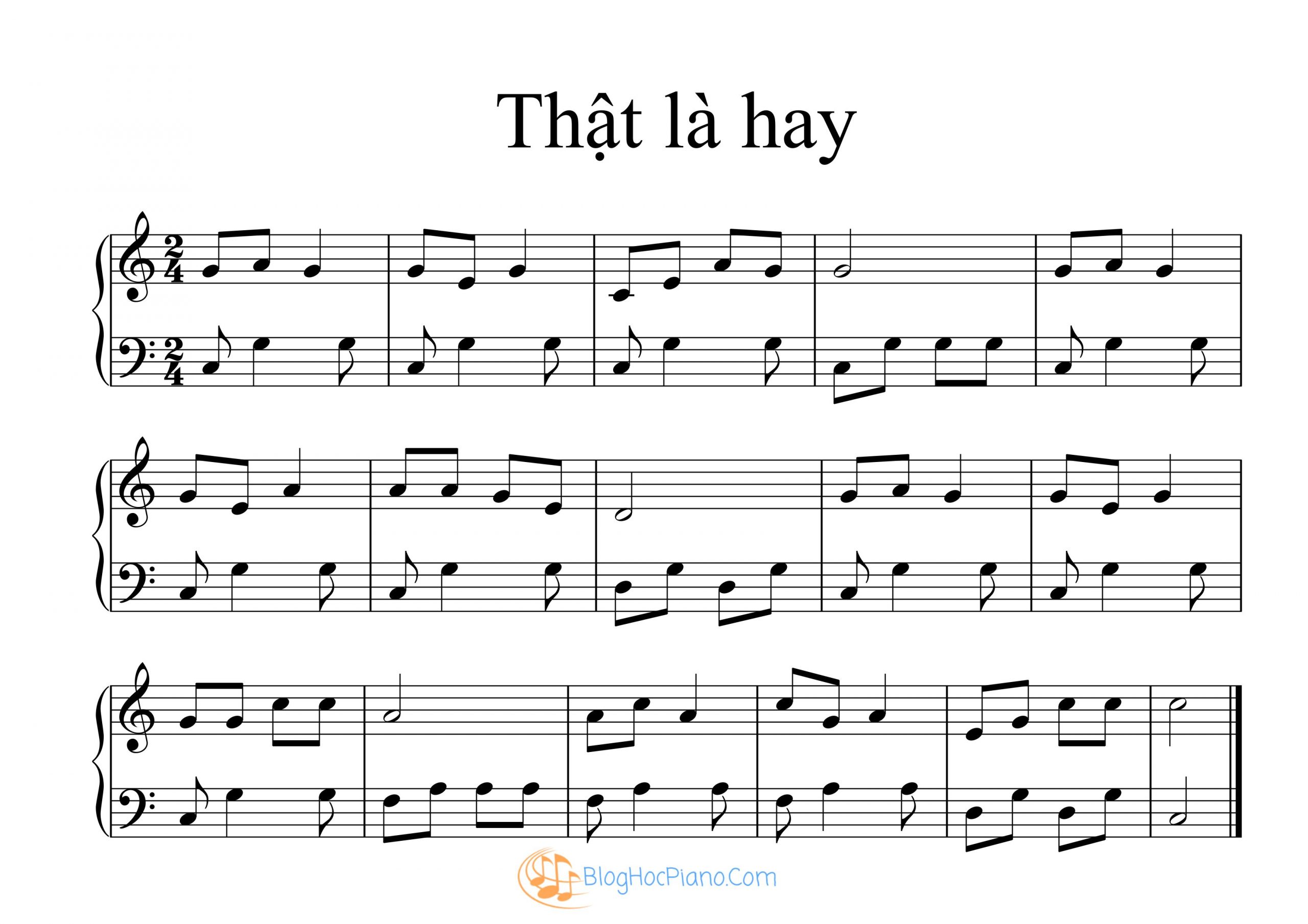 Sheet piano thật là hay