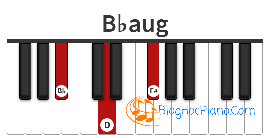 Hợp âm si giáng tăng – Bb Aug Piano Chord