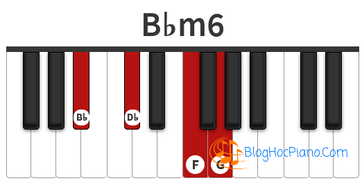 Hợp âm si giáng thứ 6 – Bbm6 chord