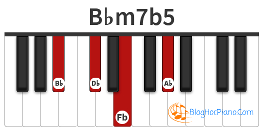 Hợp âm si giáng thứ 7 giáng 5 – Bbm7b5 chord piano