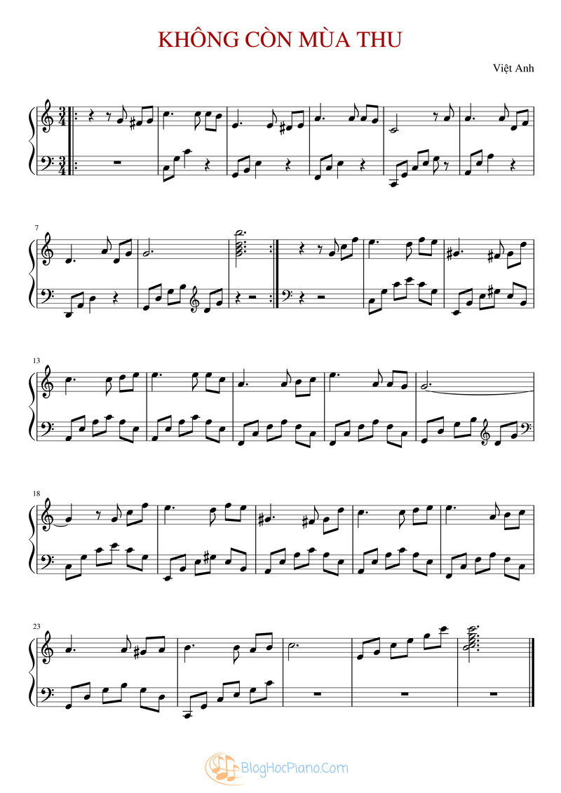 Sheet piano không còn mua thu