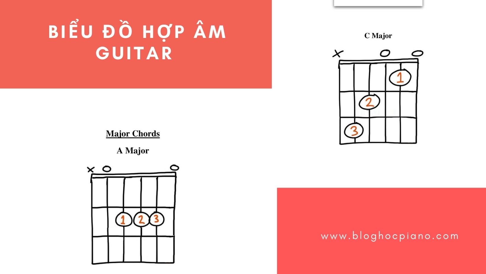 Biểu đồ hợp âm guitar ❤️  Học TẤT CẢ các hợp âm guitar trong MỌI phím