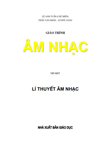 Giáo trình dạy nhạc lý cơ bản ❤️ Tác giả Lê Anh Tuấn