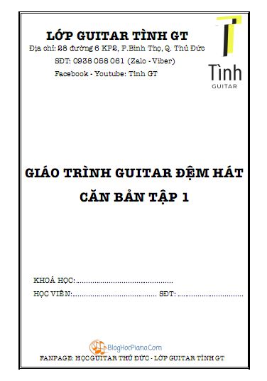 Tài liệu guitar đệm hát cơ bản TẬP 1