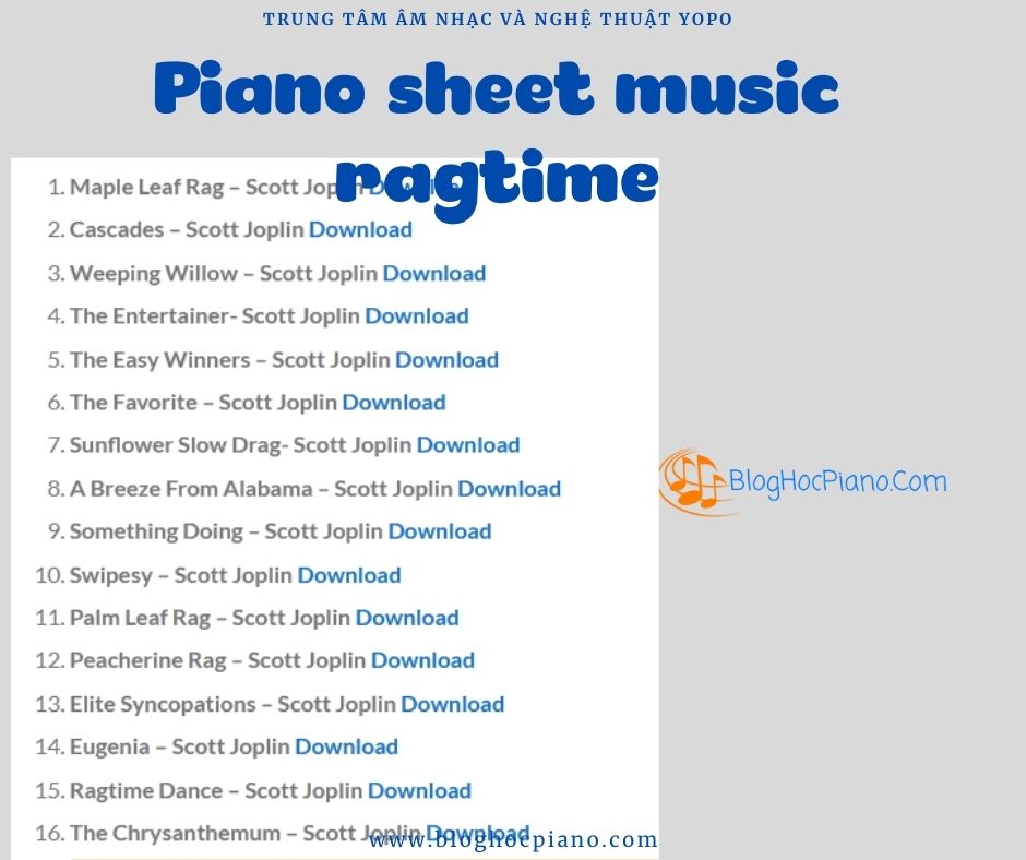 Piano sheet music ragtime ❤️ TOP 16 sheet nhạc ragtime music scott joplin