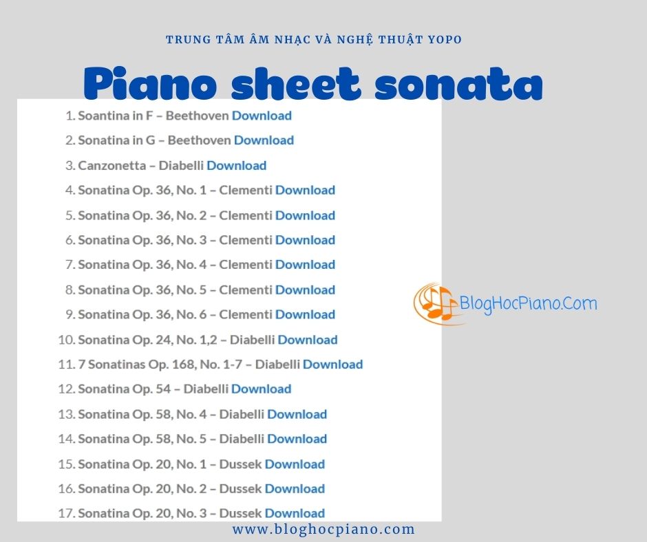 Piano sheet sonata ❤️ TOP 29 Những bản sonata hay nhất, bất hủ (NHIỀU TÁC GIẢ)