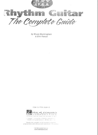 Rhythm guitar complete guide pdf ❤️ Tài liệu tiết tấu các điệu nhạc trong Guitar với hợp âm