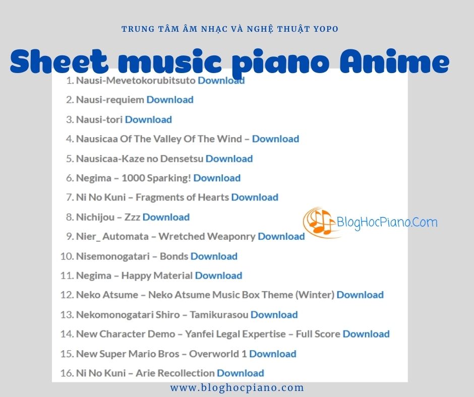 Sheet music piano Anime ❤️ Anime ost piano sheet music (SHEET NHẠC PHIM HOẠT HÌNH)