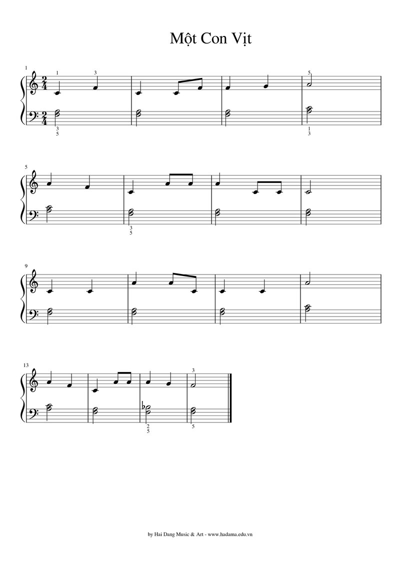 Một con vịt sheet piano