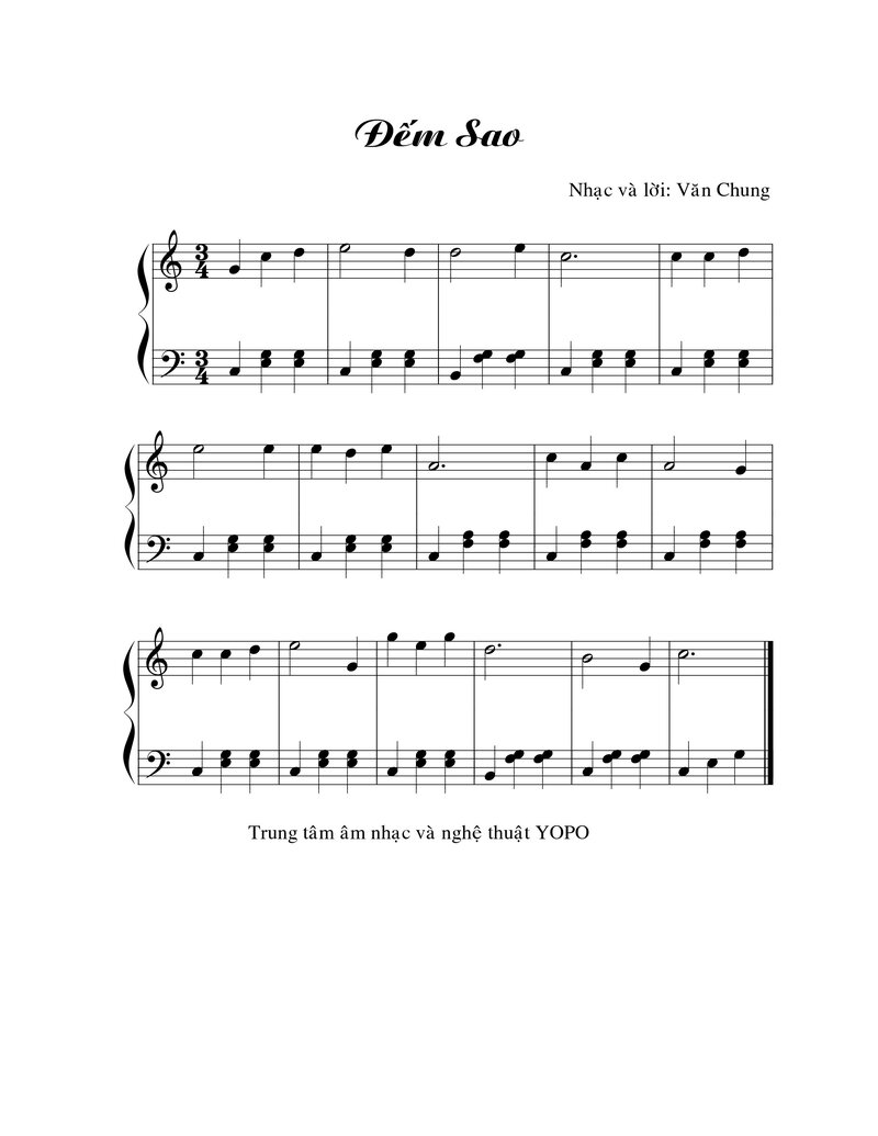 ĐẾM SAO SHEET PIANO ❤️