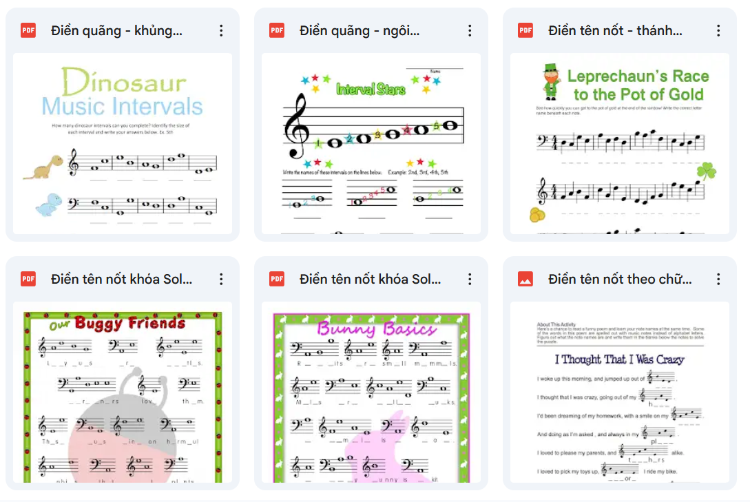 Tổng hợp FULL 50 file lý thuyết âm nhạc piano – nhạc lý cơ bản piano pdf cho trẻ em