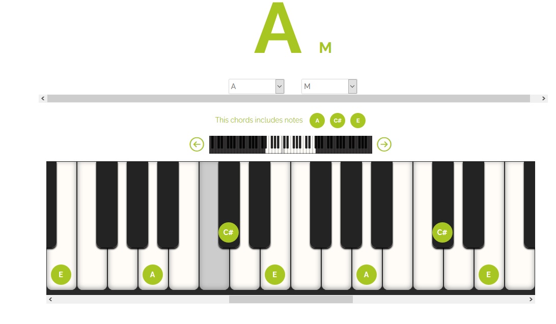 Piano chord Online