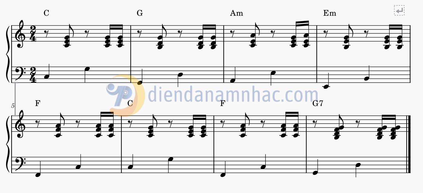 Mẫu Đệm hát piano điệu FOX #2