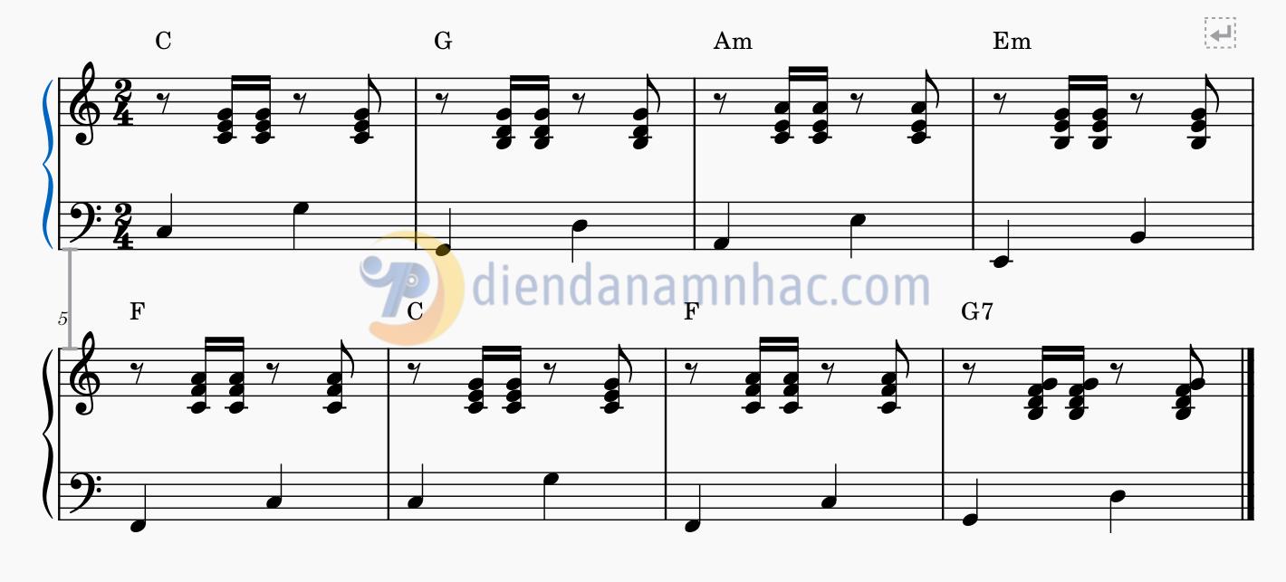 Mẫu Đệm hát piano điệu FOX #1